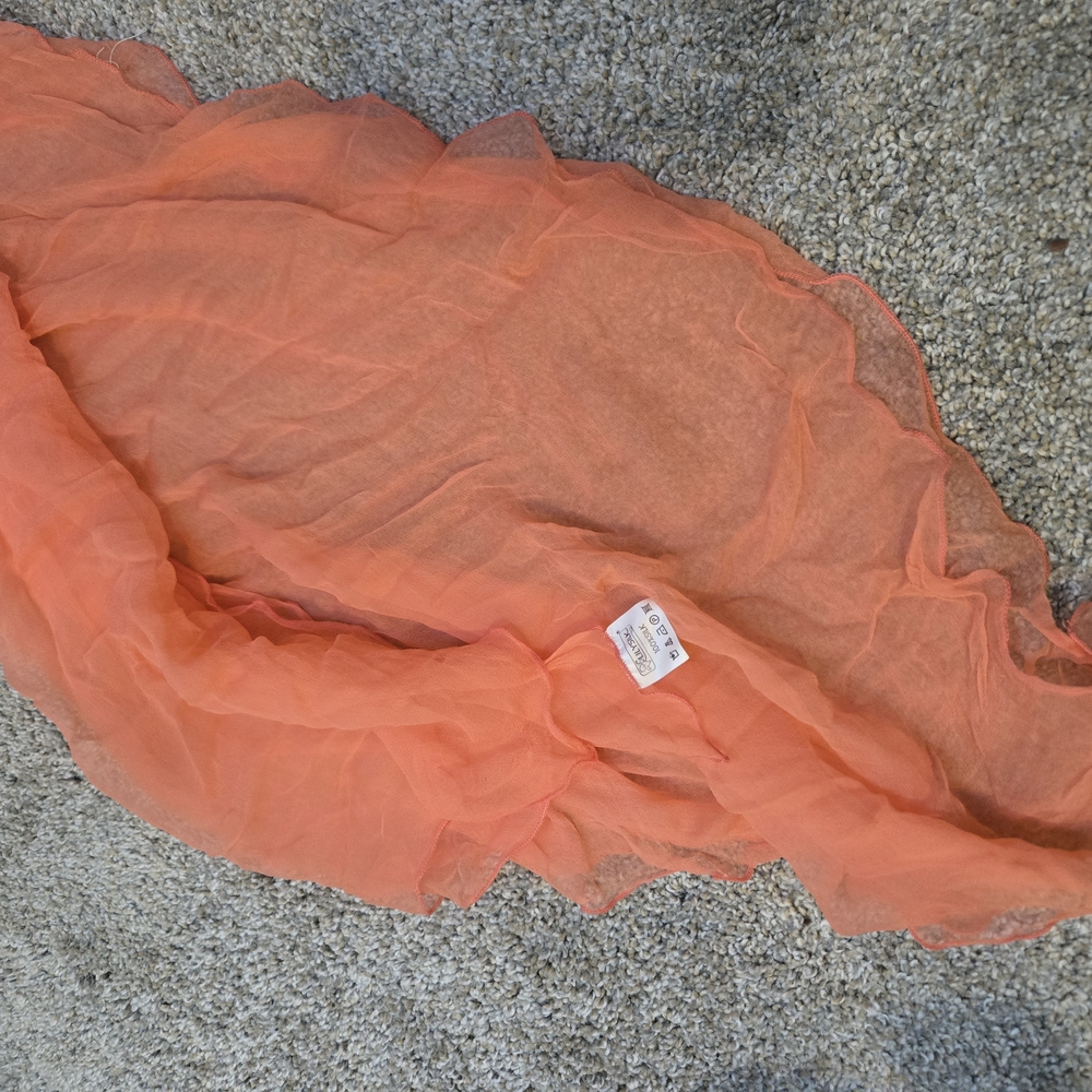 Sheer Orange Scarf
